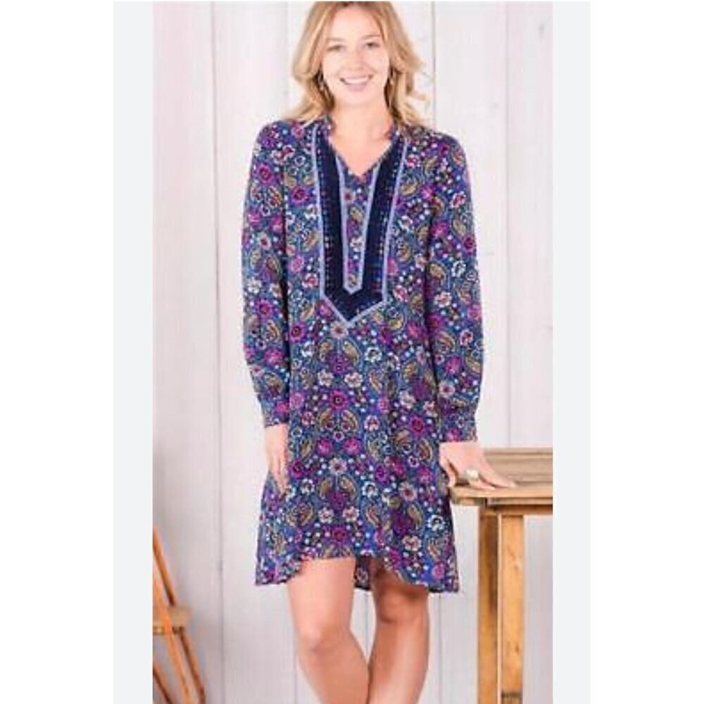 Matilda Jane women ' s dress size S Thoughts and Dreams Long Sleeve floral Boho